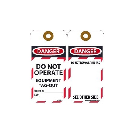 TAGS, LOCKOUT, DANGER DO NOT